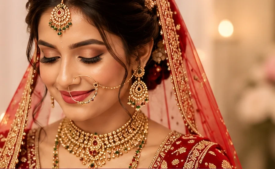 Bridal makeup and hair styling in Khammam